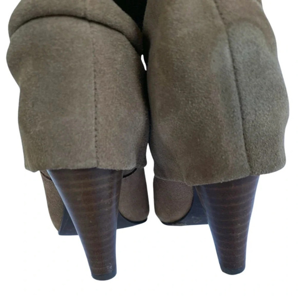 Steve Madden, Carlsen, Slouch Cuffed Suede Ankle Bootie, Brown, Tan - Picture 8 of 11